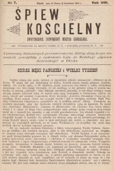 Śpiew Kościelny : dwutygodnik poświęcony muzyce kościelnej. 1903, nr 7
