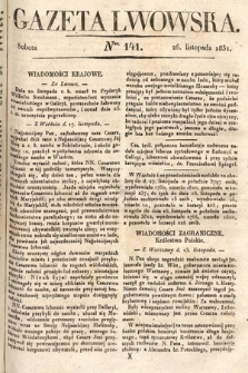 Gazeta Lwowska. 1831, nr 141