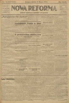 Nowa Reforma. 1924, nr 74