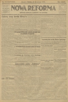 Nowa Reforma. 1924, nr 92