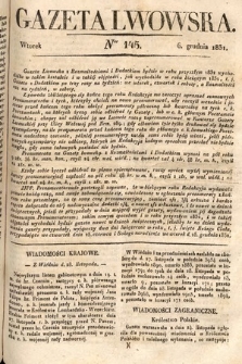 Gazeta Lwowska. 1831, nr 145