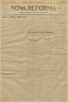 Nowa Reforma. 1924, nr 137