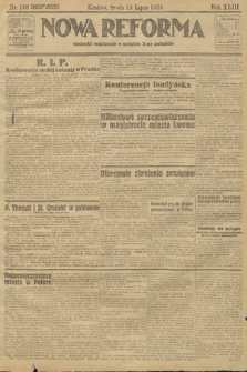 Nowa Reforma. 1924, nr 160