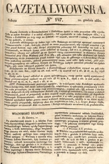 Gazeta Lwowska. 1831, nr 147