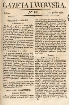 Gazeta Lwowska. 1831, nr 150