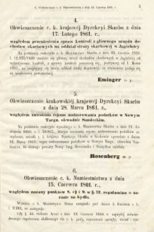 Rozporządzenia Władz Krajowych dla Królestwa Galicyi i Bukowiny. 1861, cz. 1