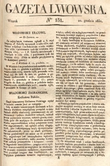 Gazeta Lwowska. 1831, nr 151