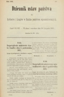 Dziennik Ustaw Państwa dla Królestw i Krajów w Radzie Państwa Reprezentowanych. 1891, cz. 48