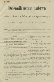 Dziennik Ustaw Państwa dla Królestw i Krajów w Radzie Państwa Reprezentowanych. 1895, cz. 57