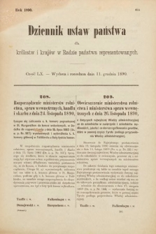 Dziennik Ustaw Państwa dla Królestw i Krajów w Radzie Państwa Reprezentowanych. 1890, cz. 60