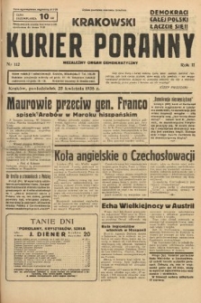 Krakowski Kurier Poranny : niezależny organ demokratyczny. 1938, nr 112