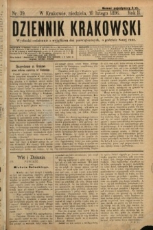 Dziennik Krakowski. 1896, nr 39