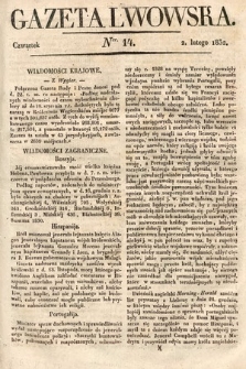 Gazeta Lwowska. 1832, nr 14