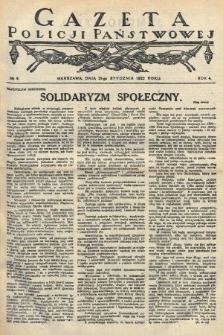 Gazeta Policji Państwowej. 1922, nr 4