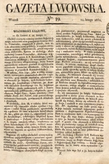 Gazeta Lwowska. 1832, nr 19