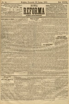 Nowa Reforma (numer popołudniowy). 1908, nr 84