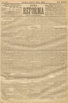 Nowa Reforma (numer popołudniowy). 1908, nr 110
