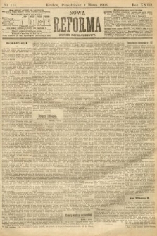 Nowa Reforma (numer popołudniowy). 1908, nr 114