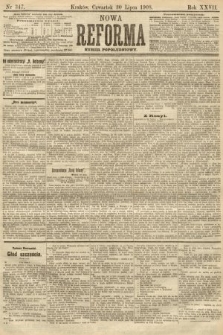 Nowa Reforma (numer popołudniowy). 1908, nr 347