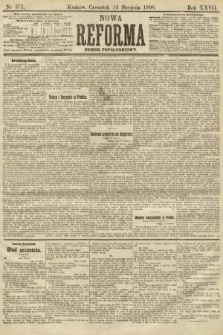 Nowa Reforma (numer popołudniowy). 1908, nr 371