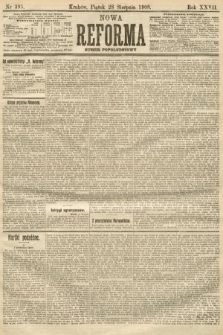 Nowa Reforma (numer popołudniowy). 1908, nr 395