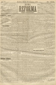 Nowa Reforma (numer popołudniowy). 1908, nr 397