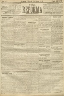 Nowa Reforma (numer poranny). 1918, nr 314