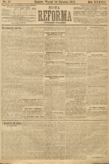 Nowa Reforma (wydanie poranne). 1919, nr 10