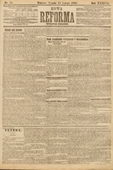 Nowa Reforma (wydanie poranne). 1919, nr 70