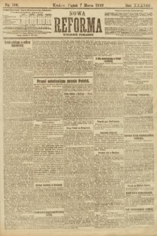 Nowa Reforma (wydanie poranne). 1919, nr 100
