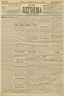 Nowa Reforma (wydanie poranne). 1919, nr 243