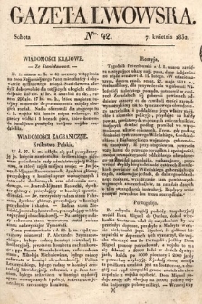 Gazeta Lwowska. 1832, nr 42