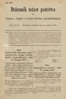 Dziennik Ustaw Państwa dla Królestw i Krajów w Radzie Państwa Reprezentowanych. 1900, cz. 99
