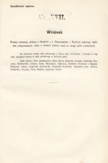 [Kadencja III, sesja VI, al. 17] Alegata do Sprawozdań Stenograficznych z Szóstej Sesyi Trzeciego Peryodu Sejmu Krajowego Królestwa Galicyi i Lodomeryi Wraz z Wielkiem Księstwem Krakowskiem z roku 1875. Alegat 17