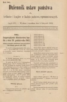 Dziennik Ustaw Państwa dla Królestw i Krajów w Radzie Państwa Reprezentowanych. 1902, cz. 106