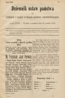 Dziennik Ustaw Państwa dla Królestw i Krajów w Radzie Państwa Reprezentowanych. 1902, cz. 117