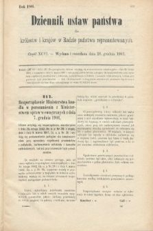 Dziennik Ustaw Państwa dla Królestw i Krajów w Radzie Państwa Reprezentowanych. 1901, cz. 96