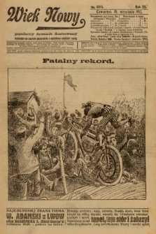 Wiek Nowy : popularny dziennik ilustrowany. 1912, nr 3357
