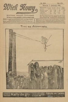 Wiek Nowy : popularny dziennik ilustrowany. 1914, nr 3820