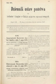 Dziennik Ustaw Państwa dla Królestw i Krajów w Radzie Państwa Reprezentowanych. 1907, cz. 60
