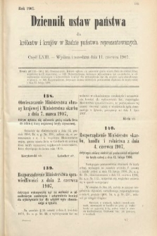 Dziennik Ustaw Państwa dla Królestw i Krajów w Radzie Państwa Reprezentowanych. 1907, cz. 63