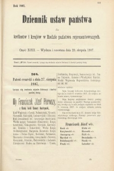 Dziennik Ustaw Państwa dla Królestw i Krajów w Radzie Państwa Reprezentowanych. 1907, cz. 93