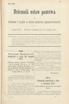 Dziennik Ustaw Państwa dla Królestw i Krajów w Radzie Państwa Reprezentowanych. 1907, cz. 99