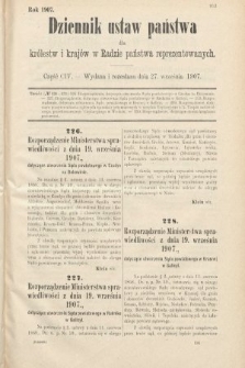 Dziennik Ustaw Państwa dla Królestw i Krajów w Radzie Państwa Reprezentowanych. 1907, cz. 104