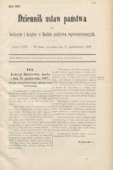 Dziennik Ustaw Państwa dla Królestw i Krajów w Radzie Państwa Reprezentowanych. 1907, cz. 114