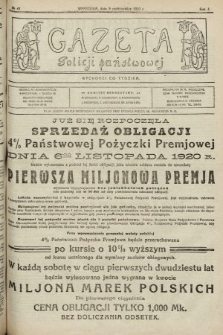 Gazeta Policji Państwowej. 1920, nr 41