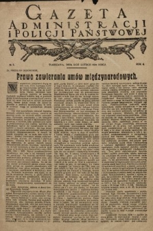 Gazeta Administracji i Policji Państwowej. 1924, nr 5