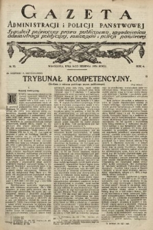 Gazeta Administracji i Policji Państwowej : tygodnik poświęcony prawu publicznemu, zagadnieniom administracji politycznej, samorządu i policji państwowej. 1924, nr 32