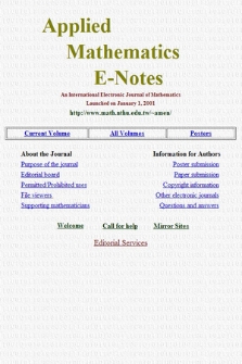 Applied Mathematics E-Notes