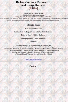 Balkan Journal of Geometryand Its Applications